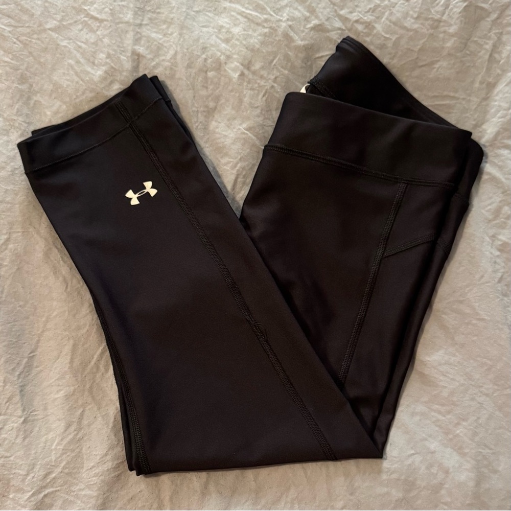 Under Armour Leggings Women's Size Medium M Black Compression Cropped Athletic